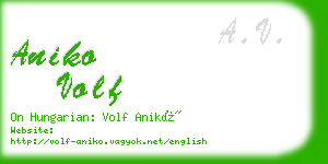 aniko volf business card